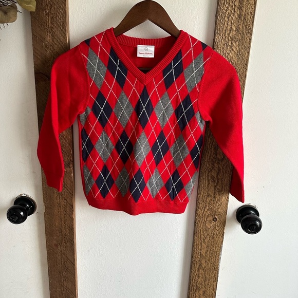 New Hanna Andersson 110 Boys V-Neck Argyle formal Sweater long 100% cotton soft - Picture 16 of 16